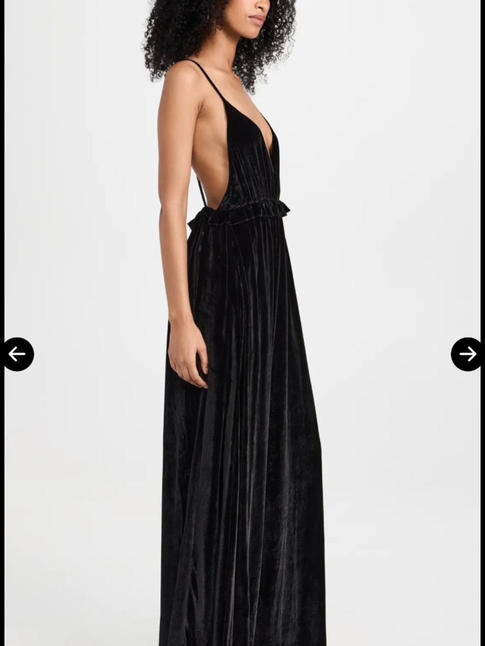 Ulla Johnson Lavinia Black Velvet Silk Maxi Gown NWT Size 2 - Picture 9 of 10